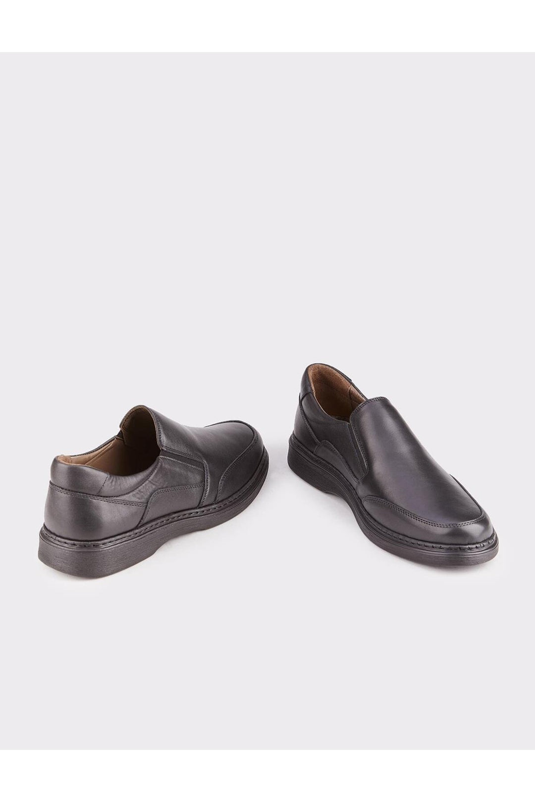 Cabani Shoes Chaussures pour hommes en cuir véritable noires de tous les jours - Multicolore