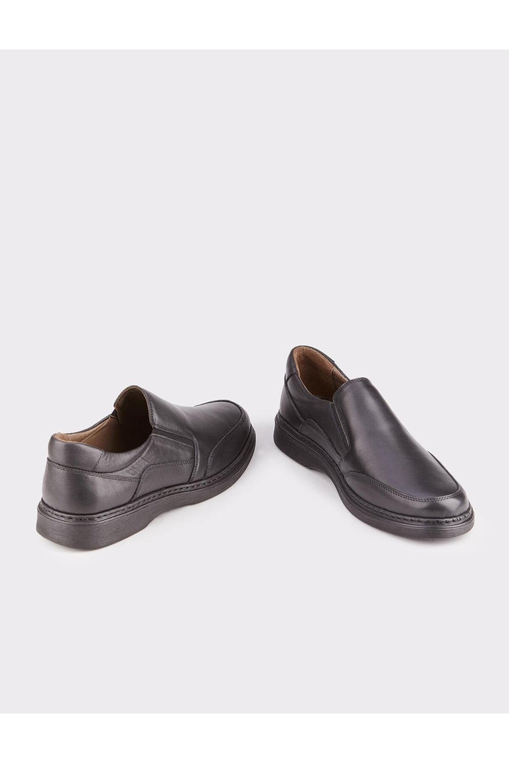 Cabani Shoes Chaussures pour hommes en cuir véritable noires de tous les jours - Multicolore