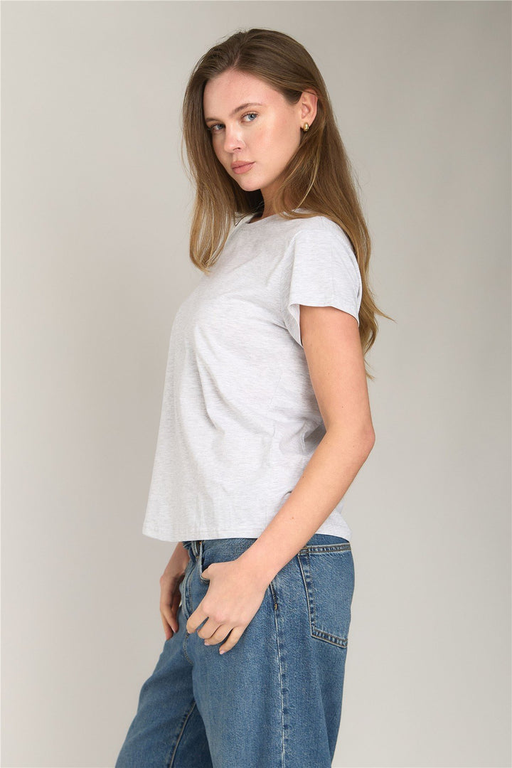 Lovely Things INA Basic Tişört Üst Giyim Pijama Üstü - Beyaz