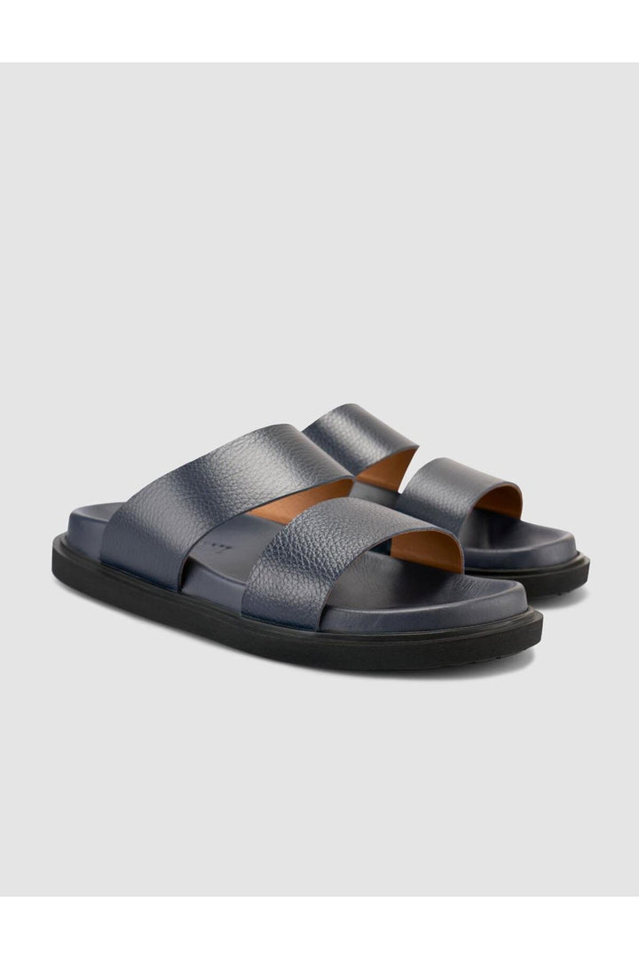 Cabani Shoes %100 Cuir Véritable Sandales pour Hommes Bleu marine - Bleu marine