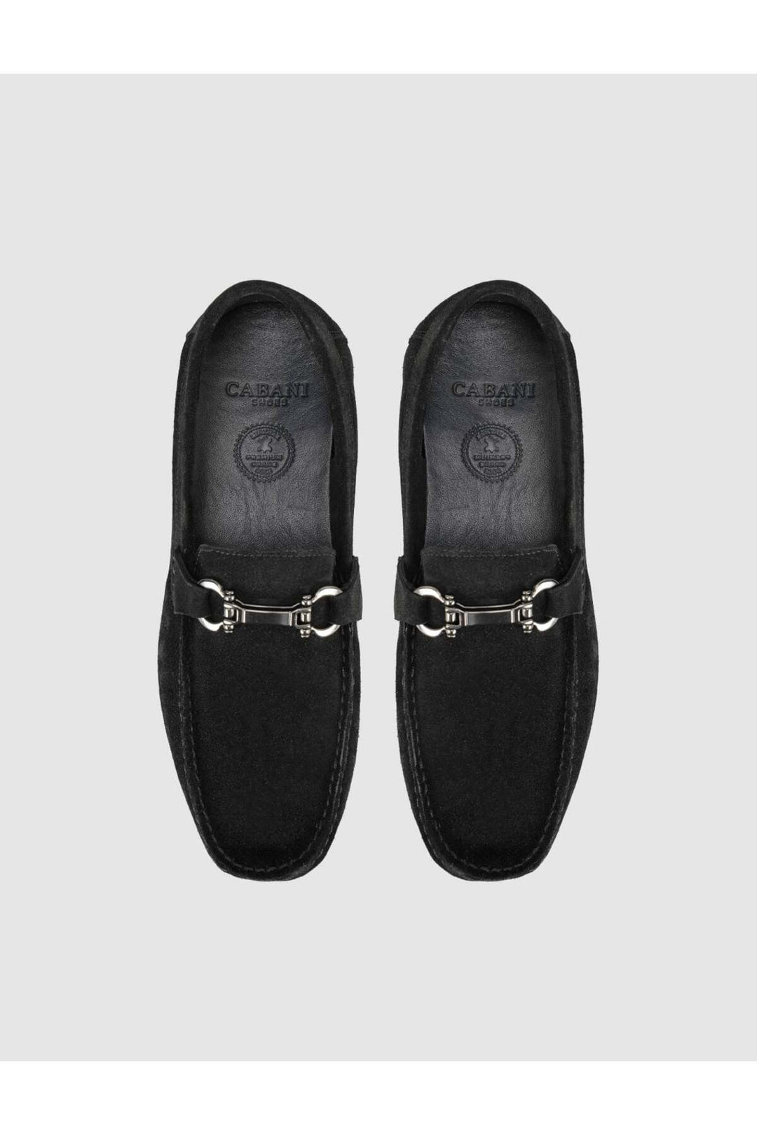 Cabani Shoes Chaussures Loafer pour hommes en cuir suédé noir - Multicolore