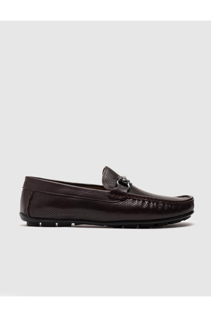 Cabani Shoes Mocassins pour hommes en cuir véritable marron - Marron