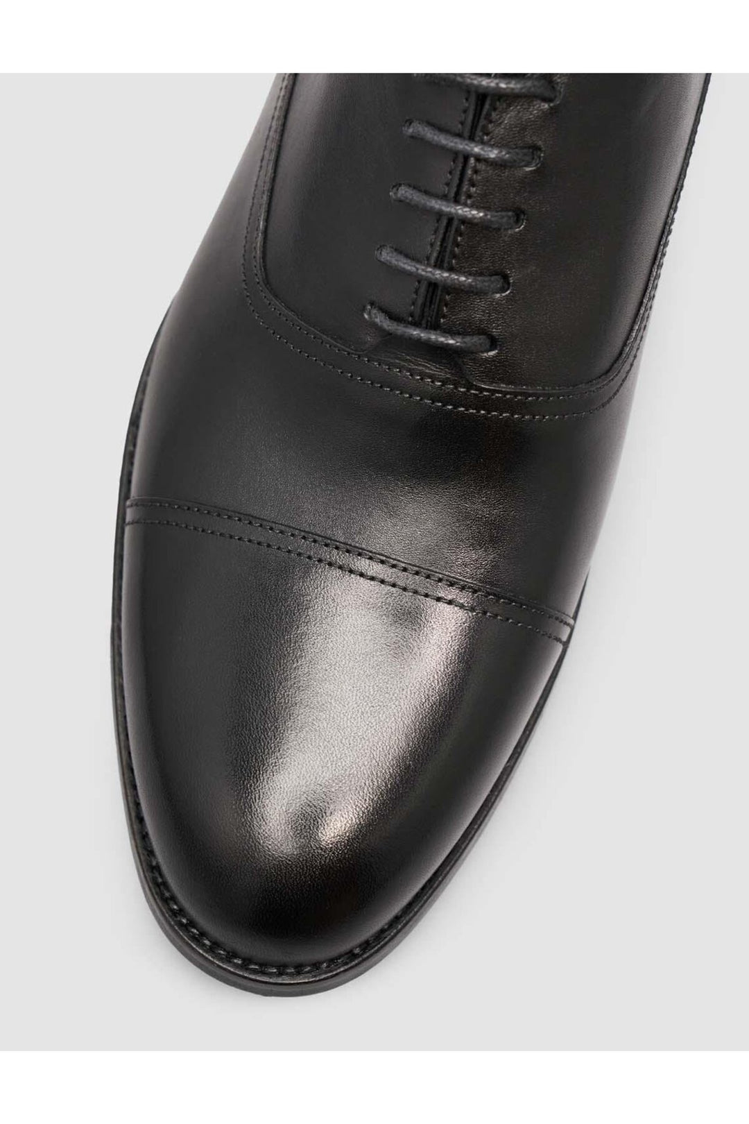 Cabani Shoes Chaussures classiques pour hommes en cuir véritable à lacets noires - Noir