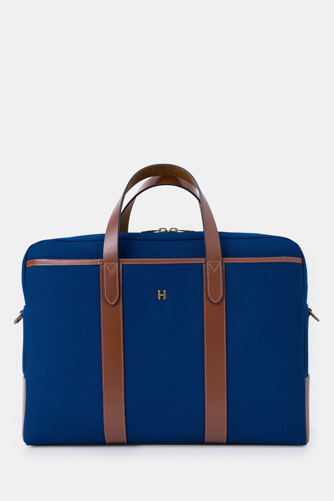 Helmbrook Sac pour ordinateur portable Benedict en cuir véritable 15,6"à deux compartiments pour homme