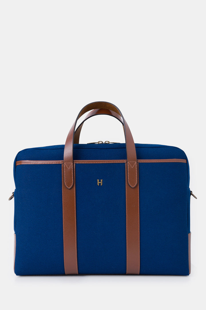 Helmbrook Sac pour ordinateur portable Benedict en cuir véritable 15,6"à deux compartiments pour homme
