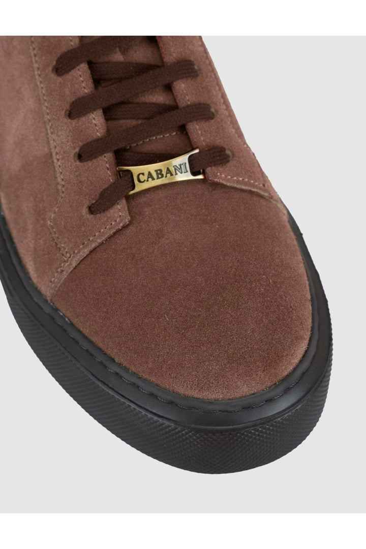 Cabani Shoes Baskets pour hommes en cuir suédé vison véritable - Multicolore