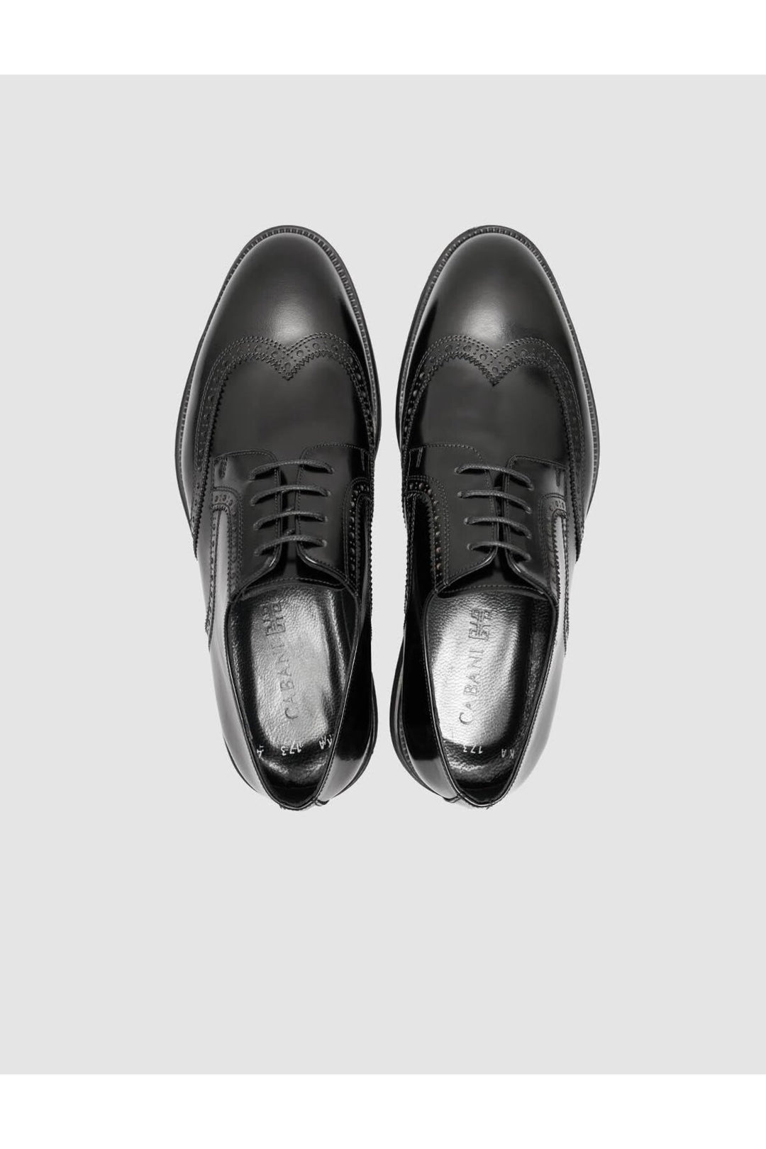 Cabani Shoes Chaussures classiques pour hommes en cuir véritable noires - Noir