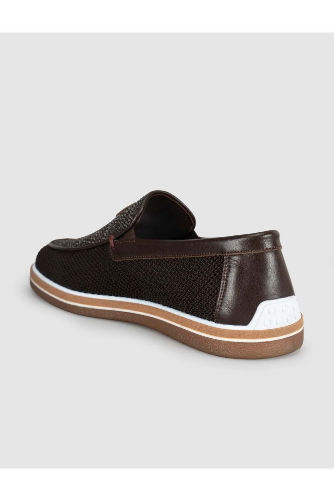 Cabani Shoes Chaussures pour hommes en tricot loafer marron - Marron