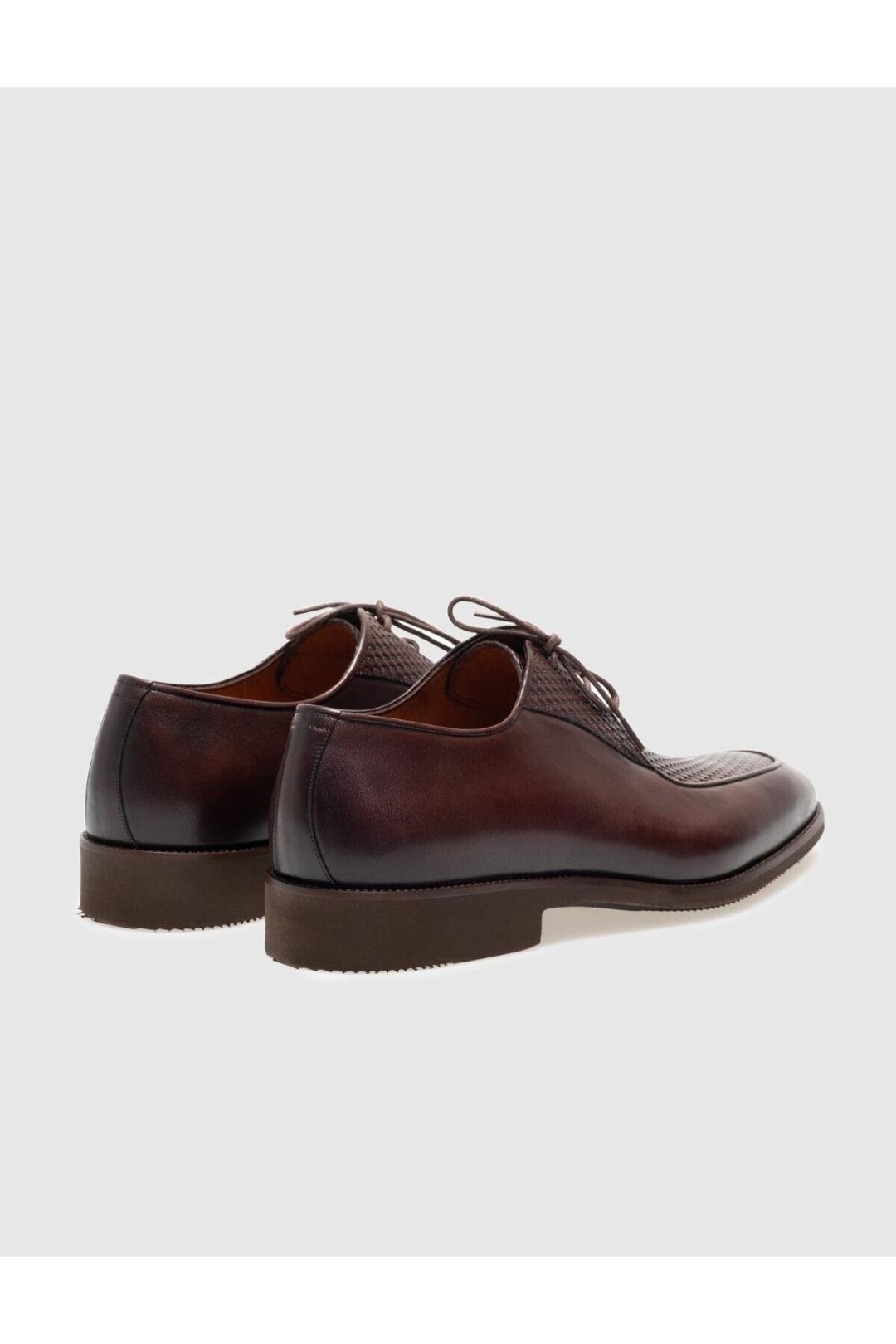 Cabani Shoes Chaussures classiques pour hommes en cuir véritable marron à lacets - Marron