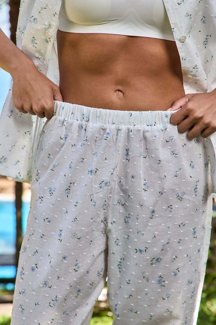 Lovely Things Bas de pyjama Spring Voile - Blanc