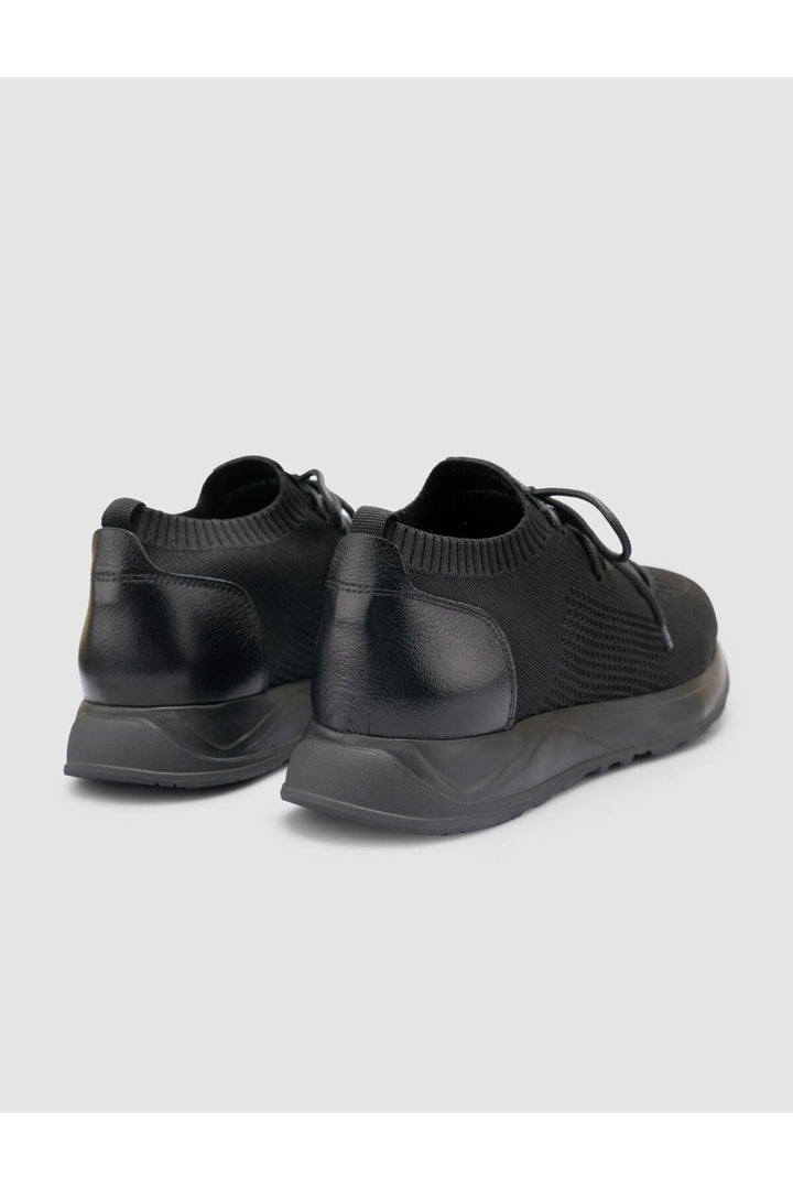 Cabani Shoes Chaussures de sport Napoli pour homme en tricot noir - Noir