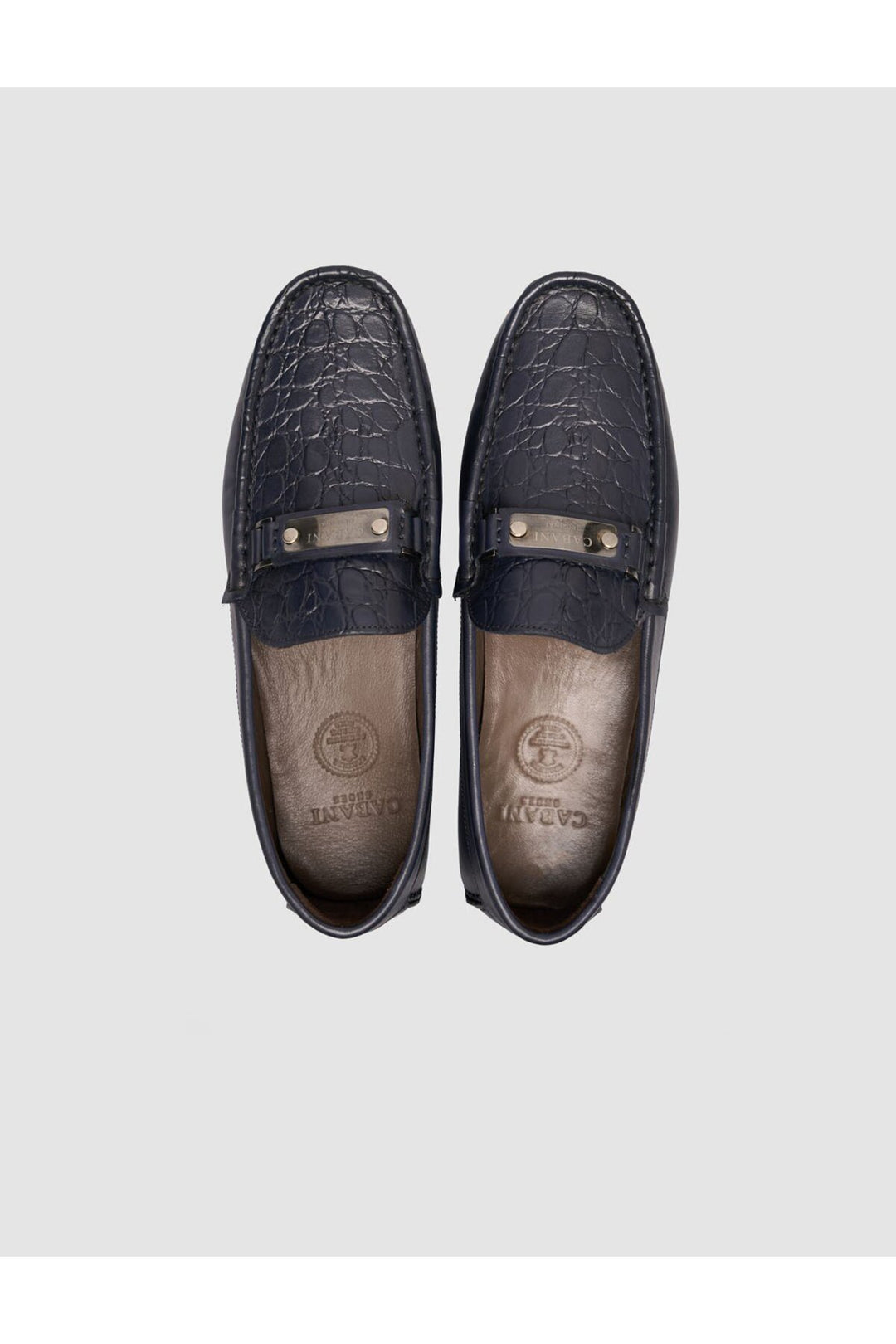 Cabani Shoes Chaussures Loafer pour hommes en cuir véritable avec semelle en caoutchouc Bleu marine - Bleu marine