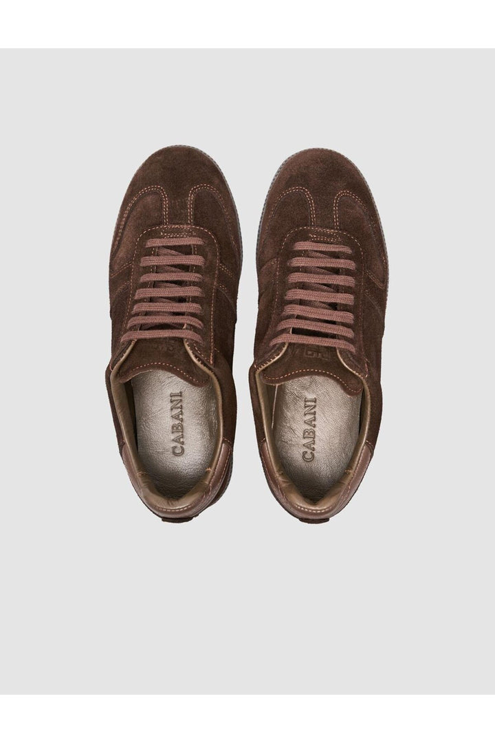 Cabani Shoes %100 Cuir Suédé Véritable Baskets Femme Marron - Marron