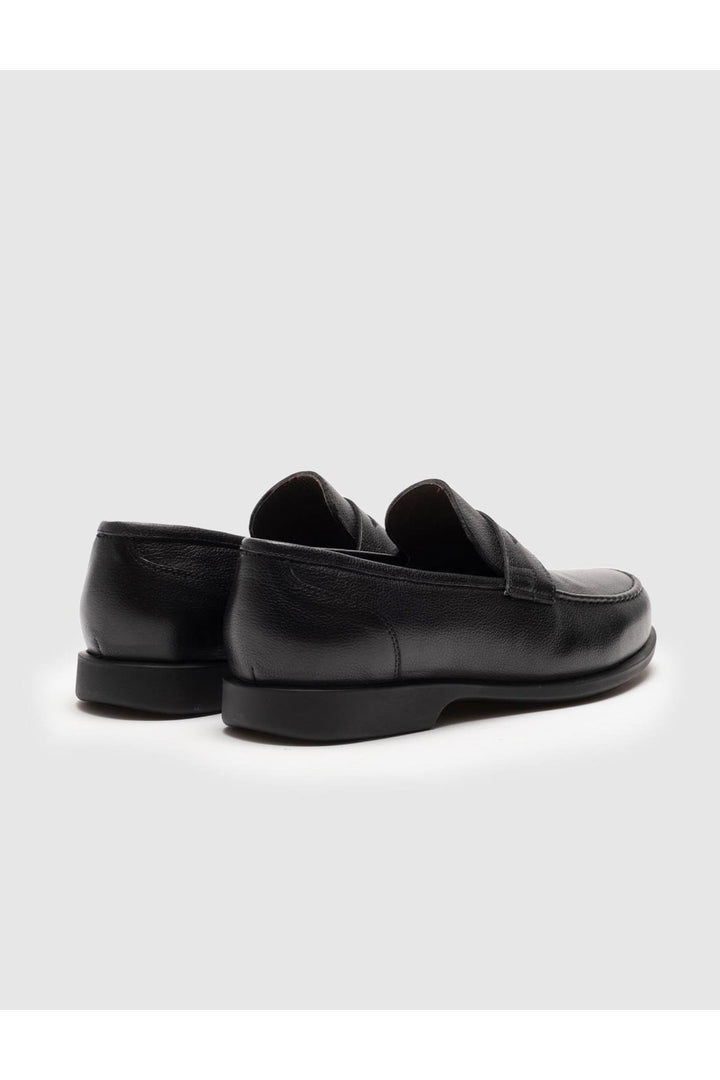 Cabani Shoes Chaussures Loafer pour hommes en cuir véritable noir - Noir