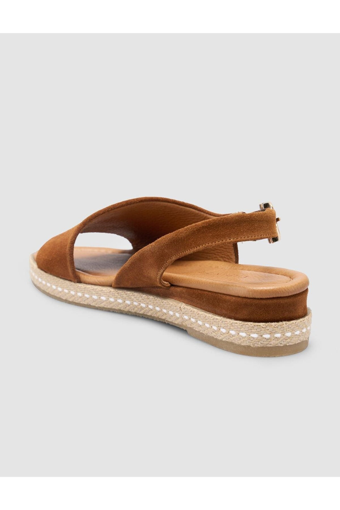 Cabani Shoes Sandales en suède pour femmes en cuir véritable 100% couleur tabac - Tabac