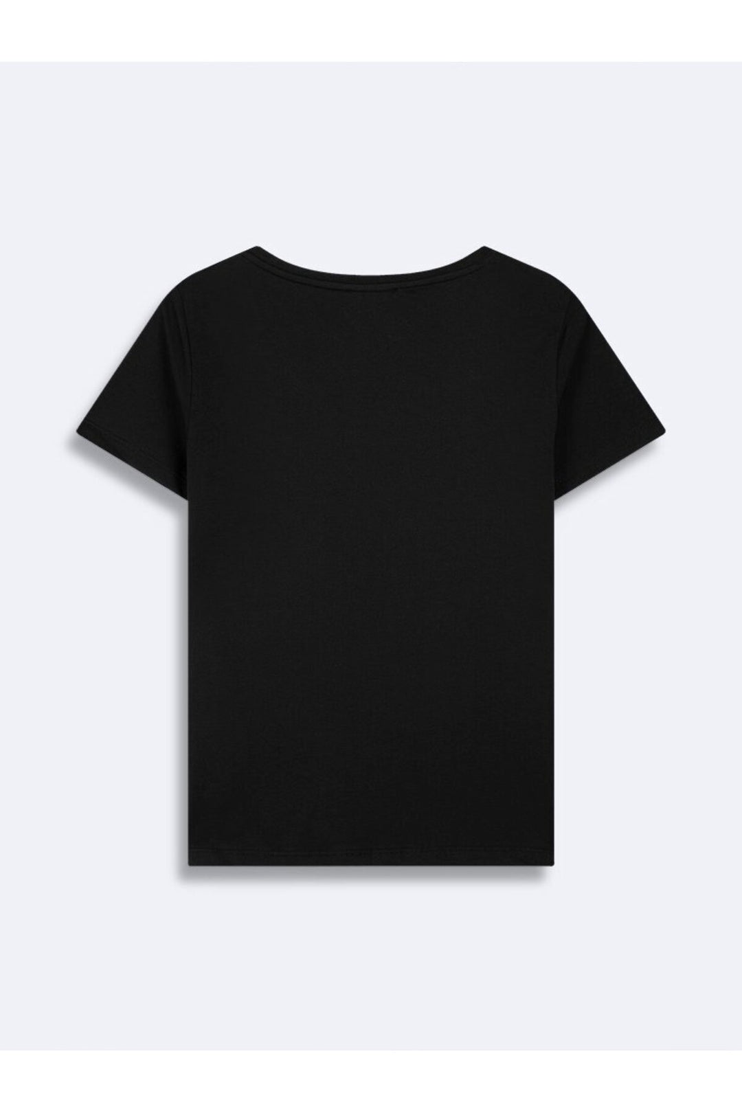LTB T-shirt noir à col en V en lycra - Noir