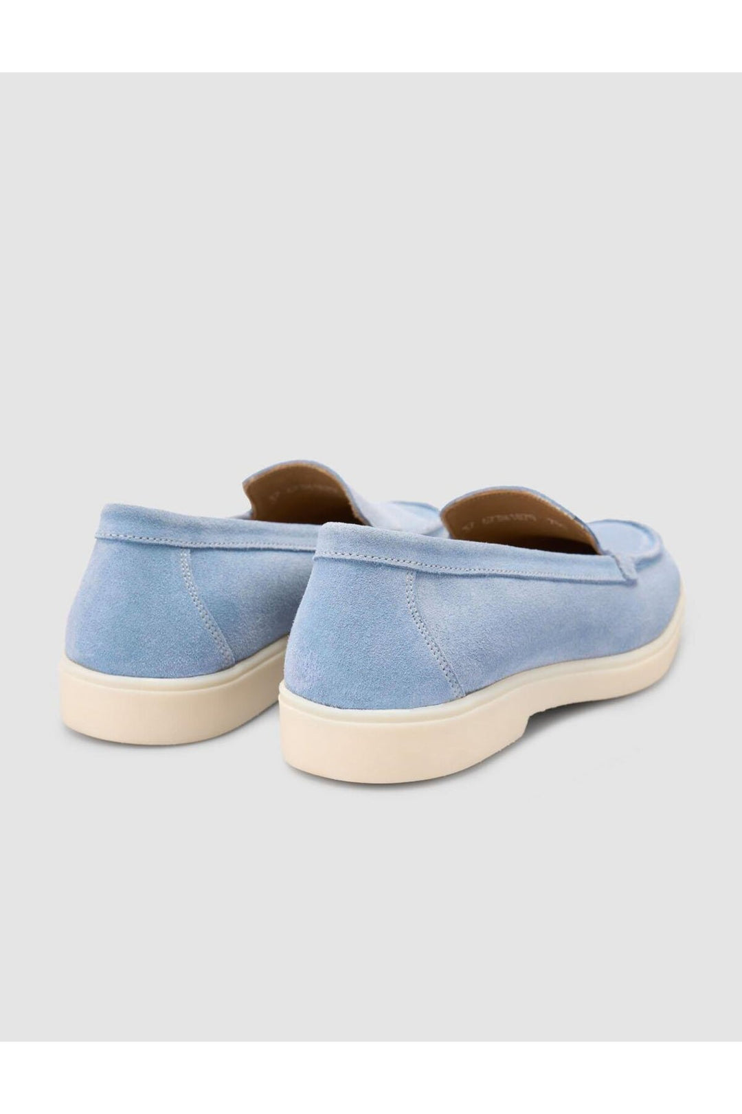 Cabani Shoes MonaMae 100% Cuir Véritable Suédé Bleu Femme Loafer - Bleu