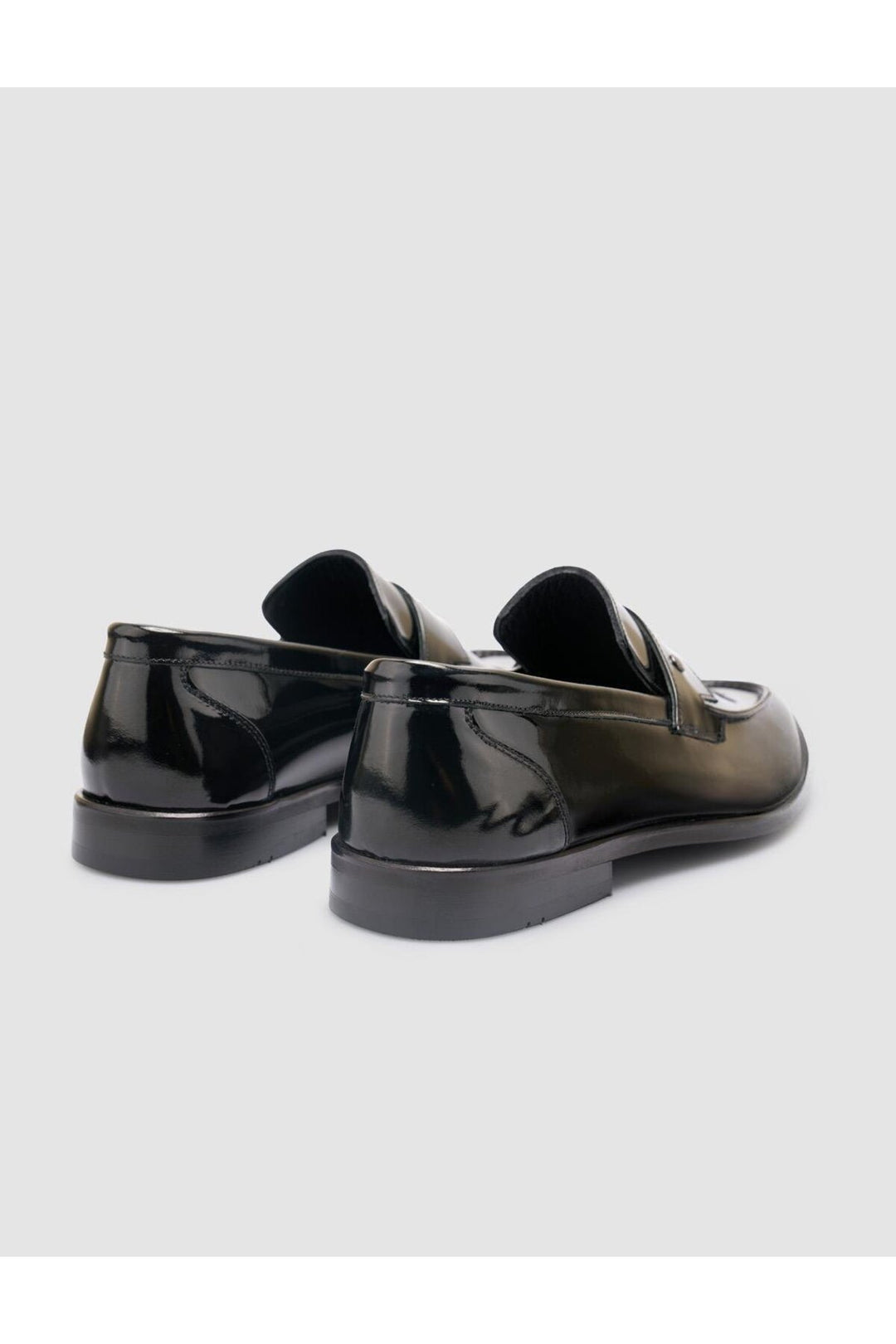 Cabani Shoes %100 Cuir Véritable Noir Verni Chaussures Classiques Pour Hommes - Multicolore