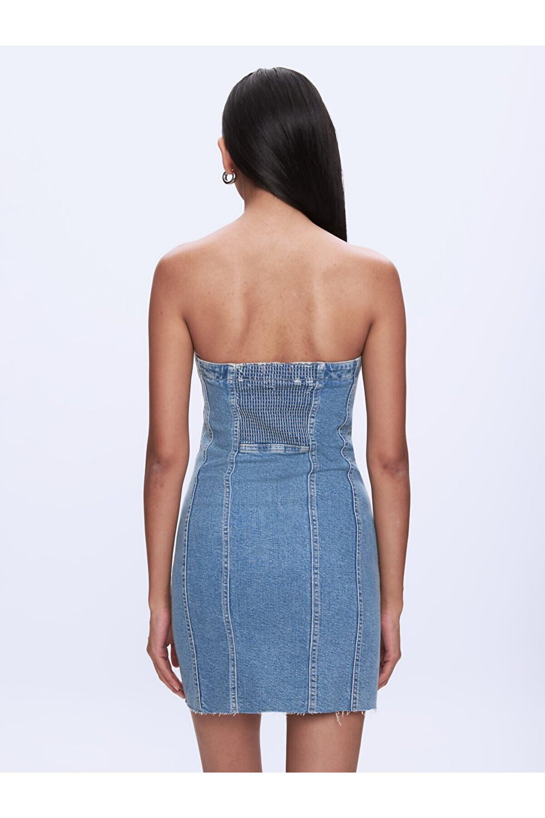LTB Robe sans bretelles en jean Talısa