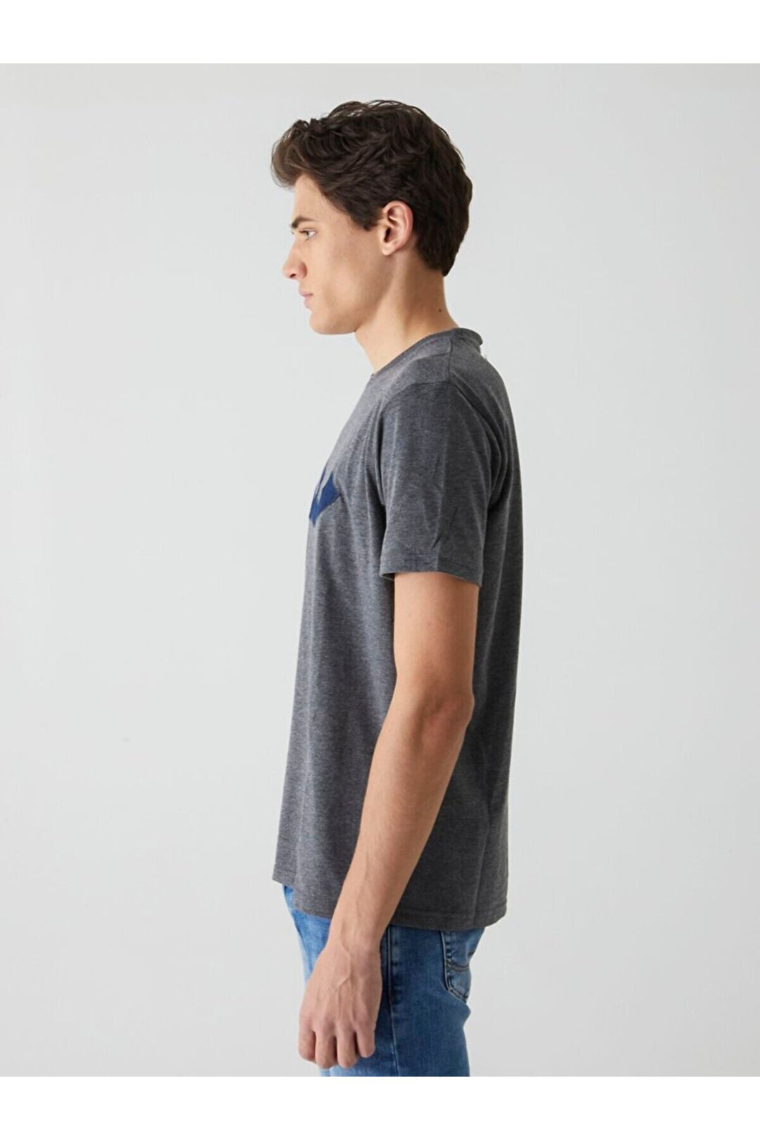 LTB T-shirt à manches courtes Jamabe Anthracite à col zéro pour homme 1225841866089218