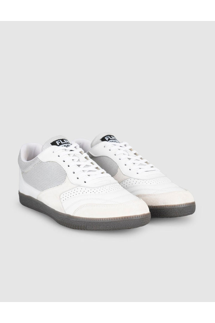 Cabani Shoes Baskets pour hommes en cuir véritable blanc - Blanc