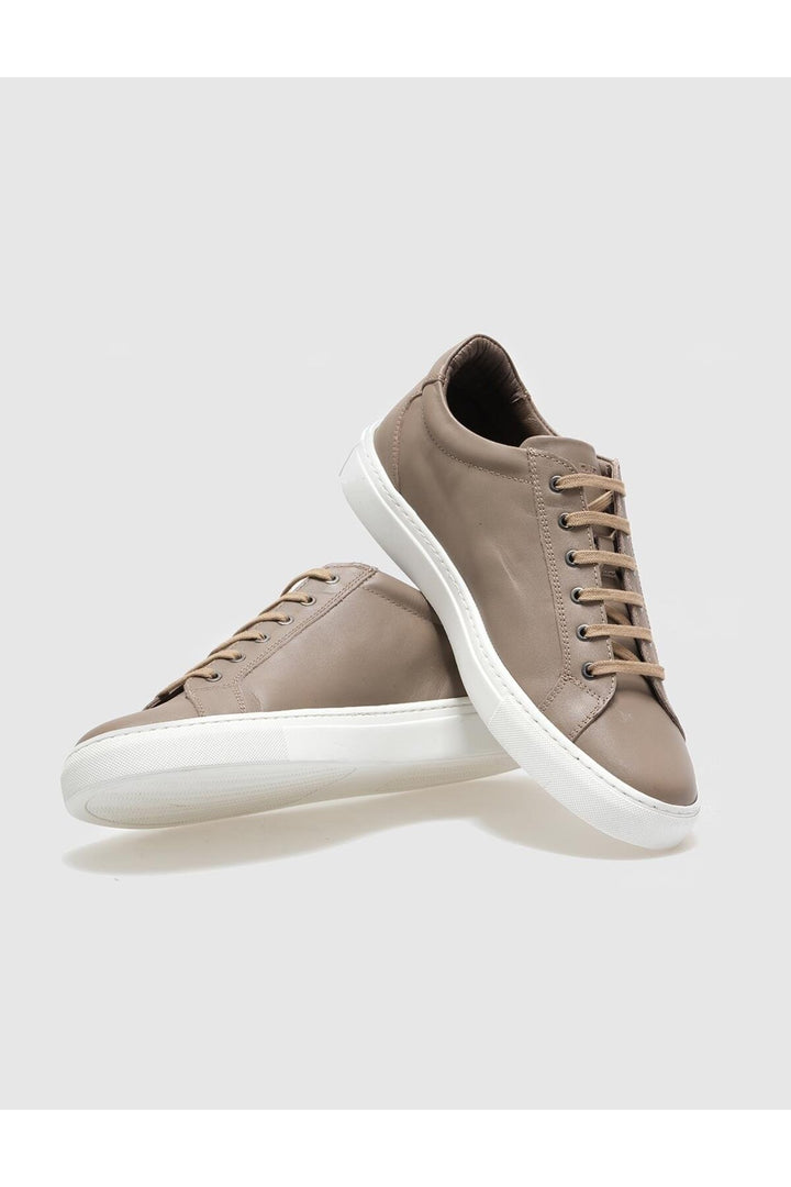 Cabani Shoes Chaussures de sport pour hommes en cuir véritable, avec lacets, en vison. - Vison
