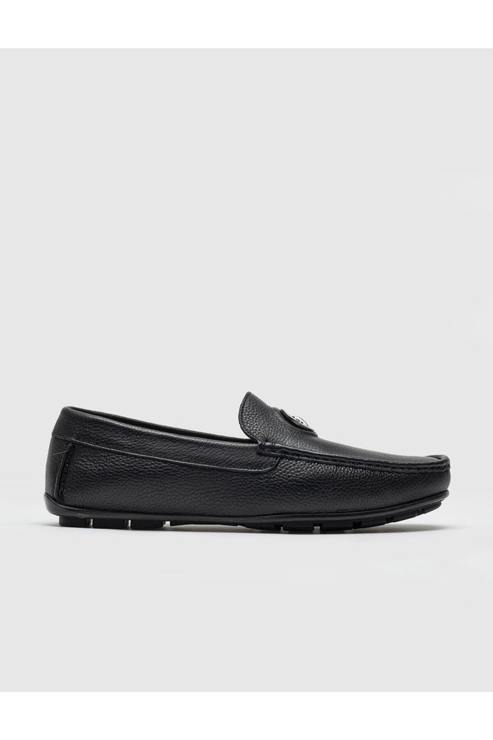 Cabani Shoes Mocassin homme en cuir véritable noir - Noir