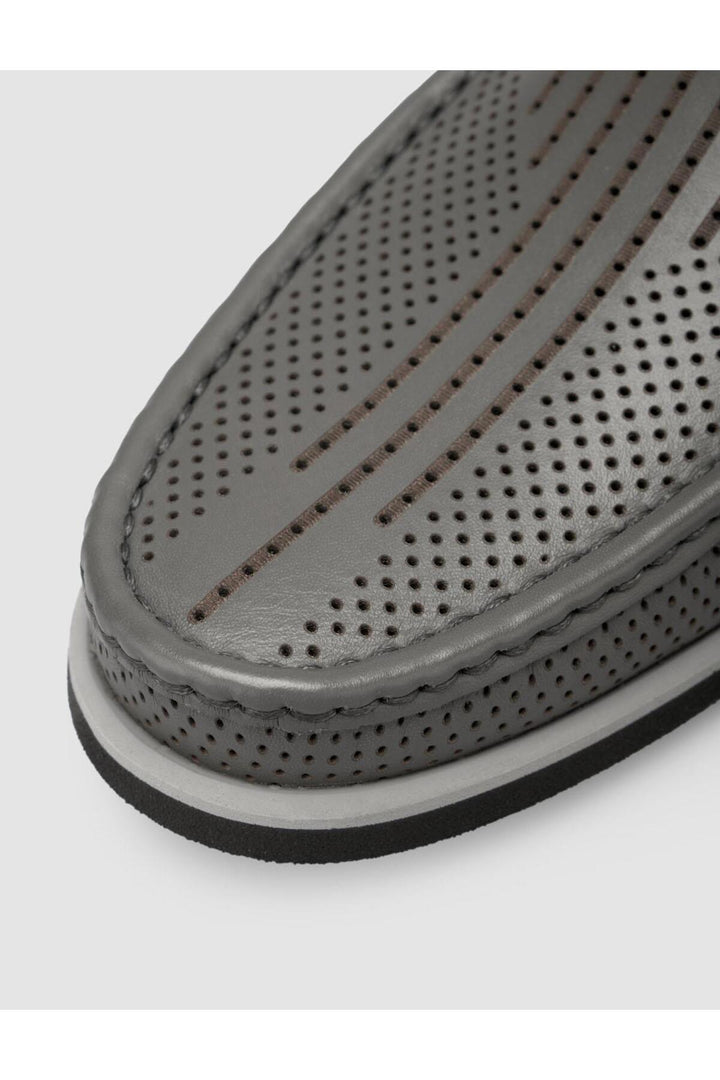 Cabani Shoes %100 Cuir véritable Mocassins gris pour homme - Gris