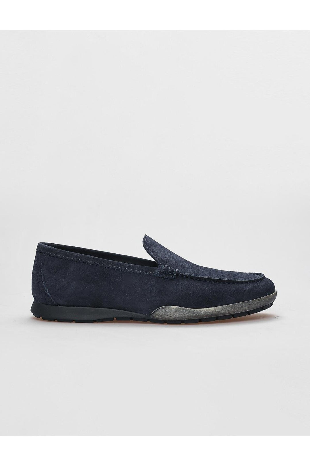 Cabani Shoes Chaussures de ville pour hommes en cuir véritable en suède bleu marine - Bleu marine