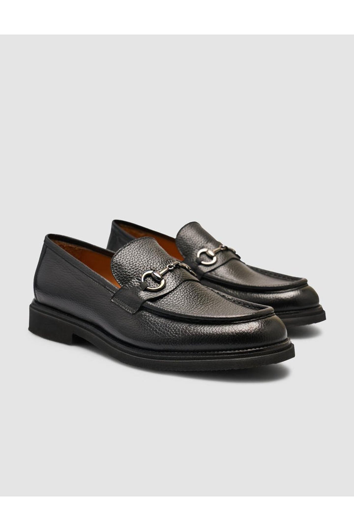 Cabani Shoes %100 Cuir véritable Noir FloterChaussures classiques pour hommes avec boucle - Noir