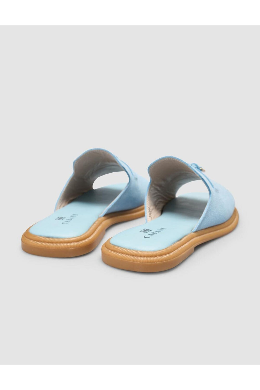 Cabani Shoes %100 Cuir Véritable Sandales Femme Bleu marine - Bleu marine