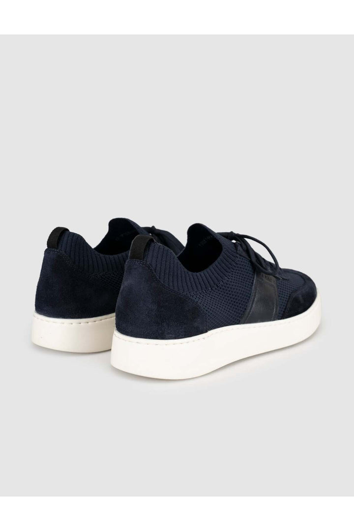 Cabani Shoes Bleu marine Baskets pour hommes avec détails en tricot - Bleu marine