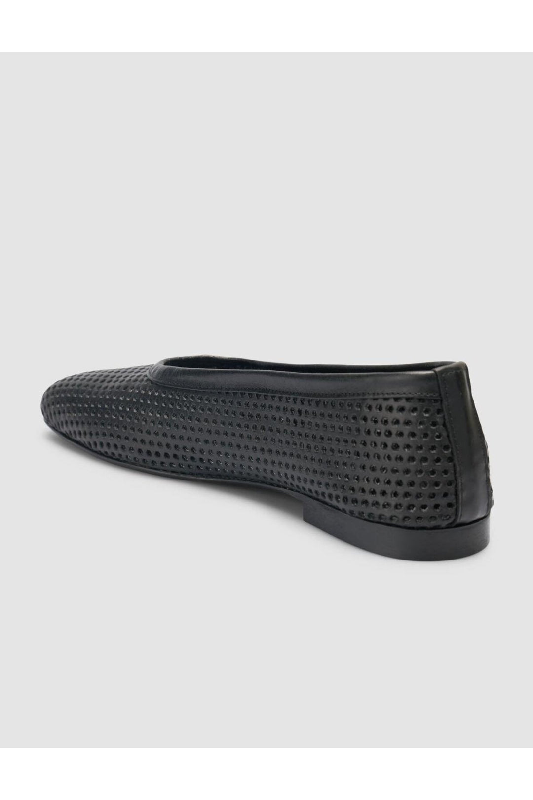 Cabani Shoes %100 Cuir véritable Ballerines noires perforées pour femmes - Noir