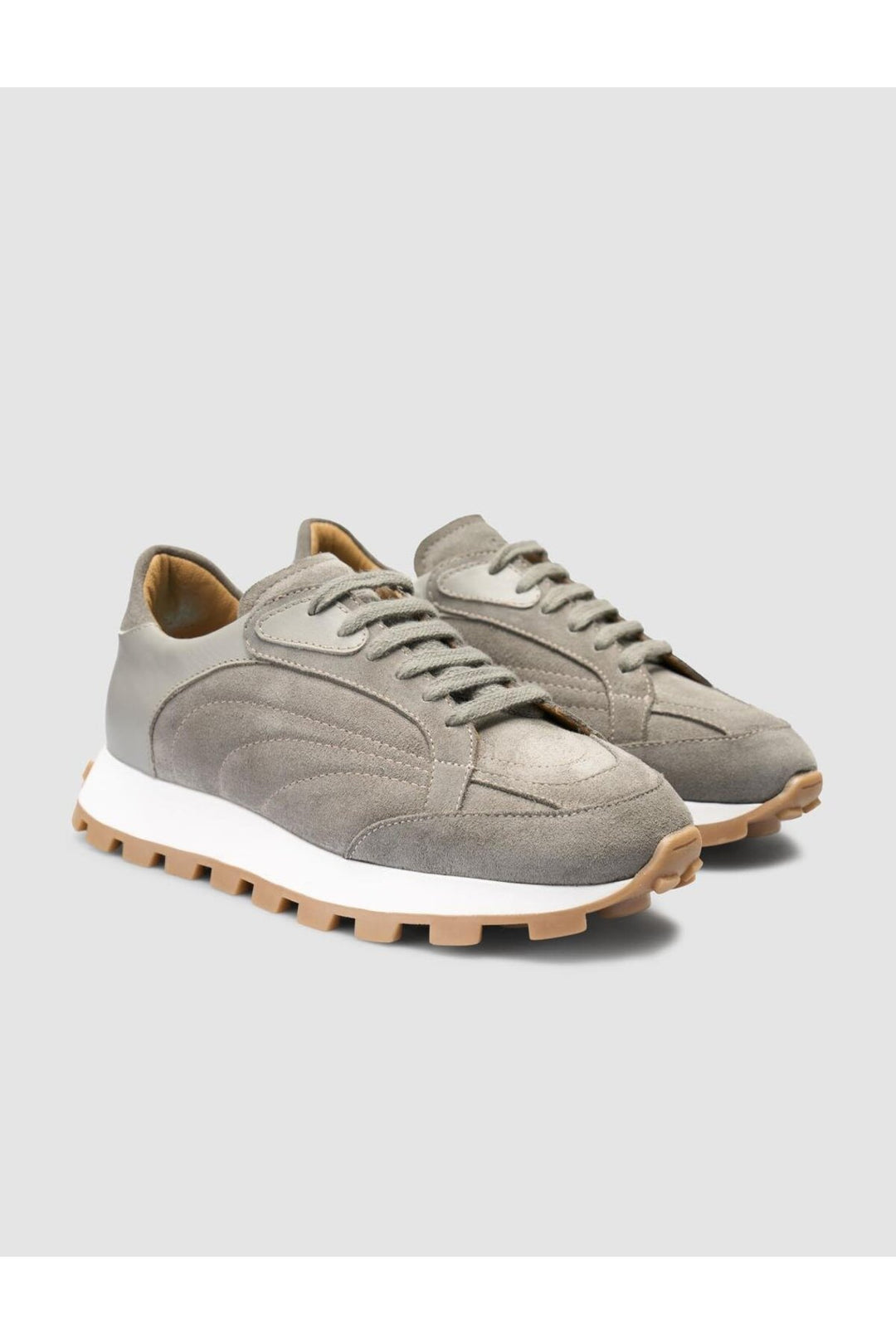 Cabani Shoes Baskets pour femmes en cuir véritable 100% beige - Sable
