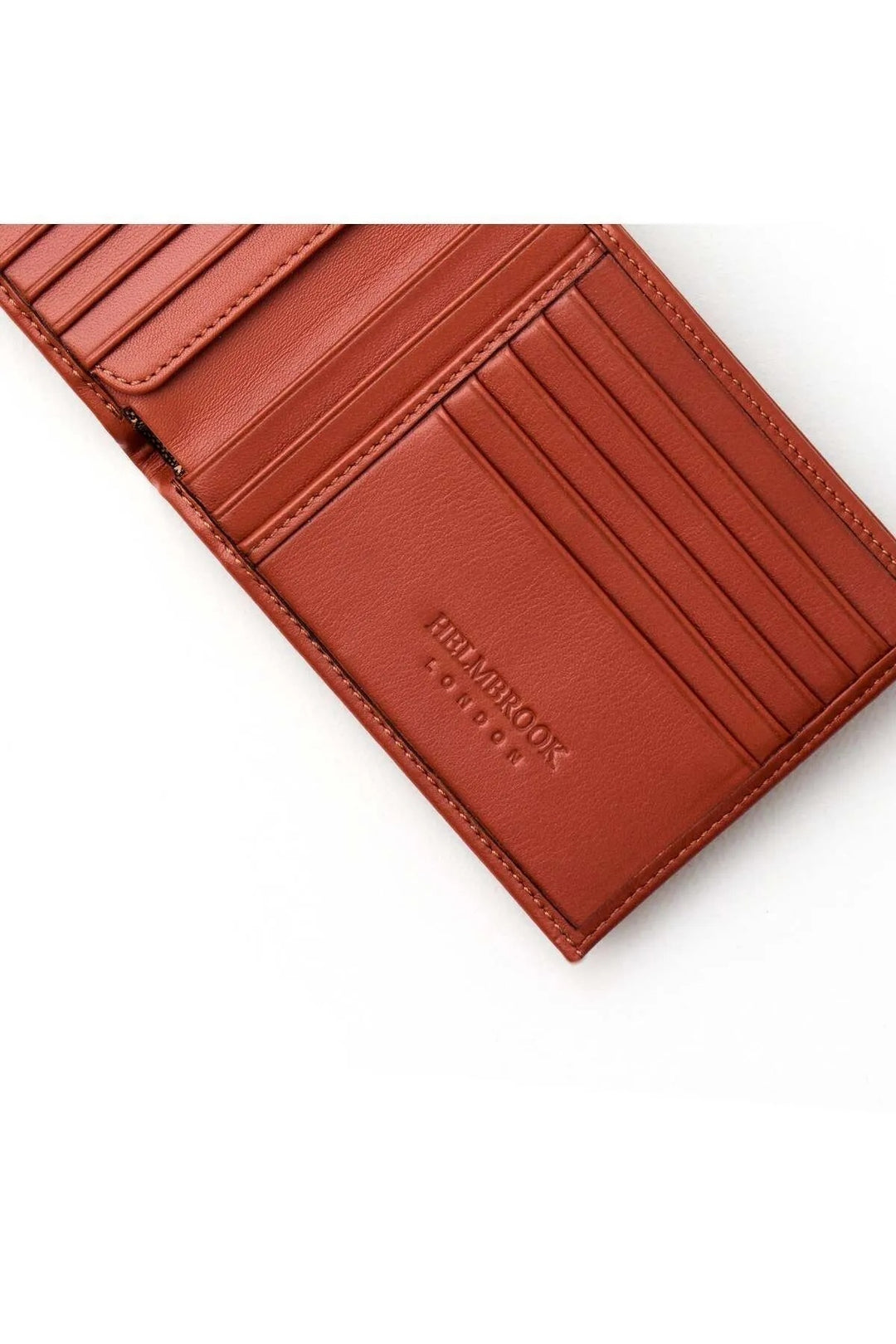 helmbrook Portefeuille en cuir véritable pour homme Design personnalisé Protégé RFID Tanner Tan