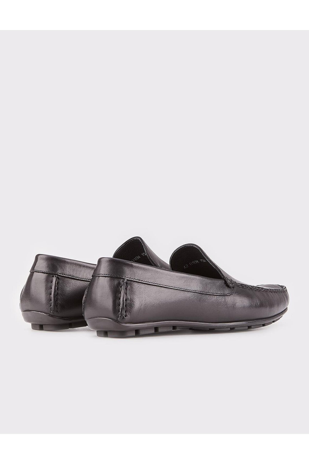 Cabani Shoes Chaussures Loafer pour hommes en cuir véritable sans lacets noires - Noir