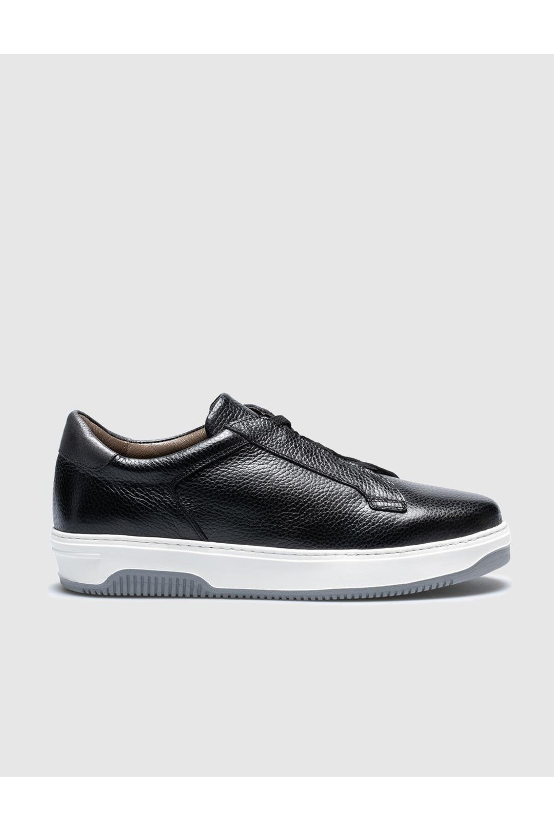Cabani Shoes Chaussures de sport pour hommes en cuir véritable noir à lacets. - Noir