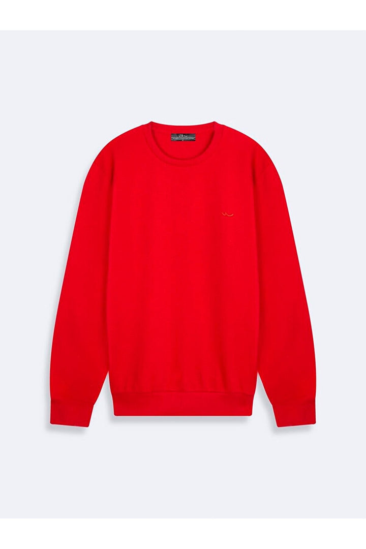 LTB Sweat-shirt rouge à manches longues et col en O