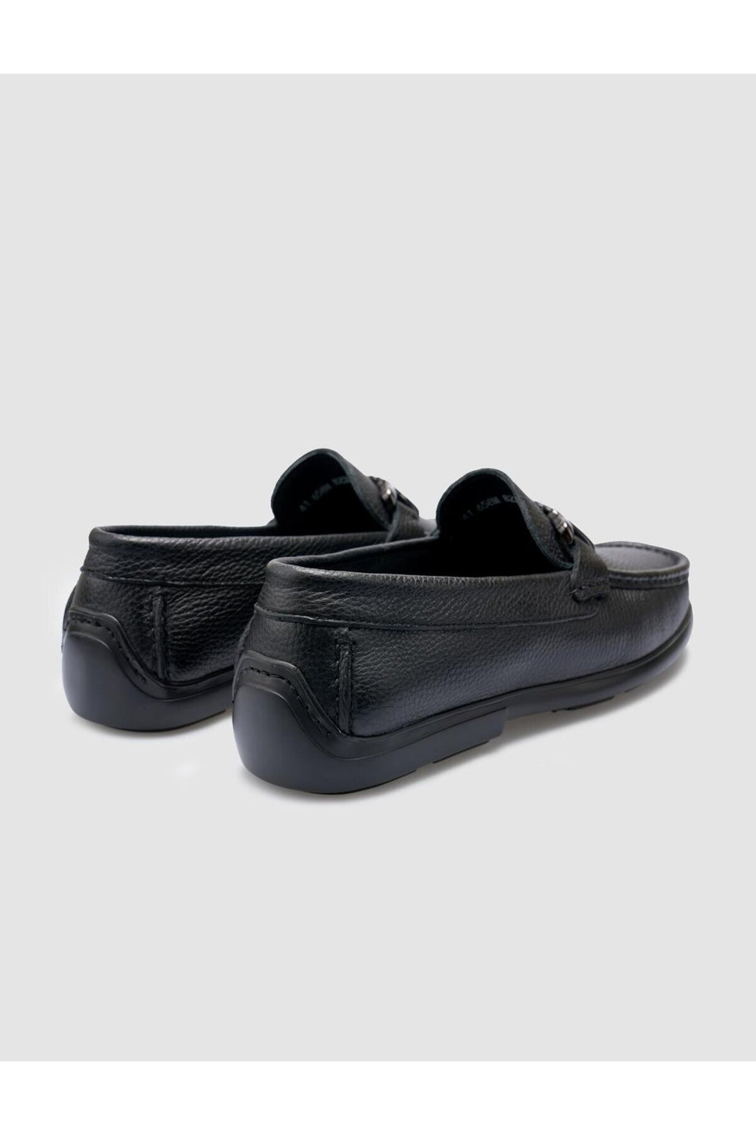 Cabani Shoes Tivra %100 Cuir Véritable Noir Détail Boucle Mocassins Homme - Noir