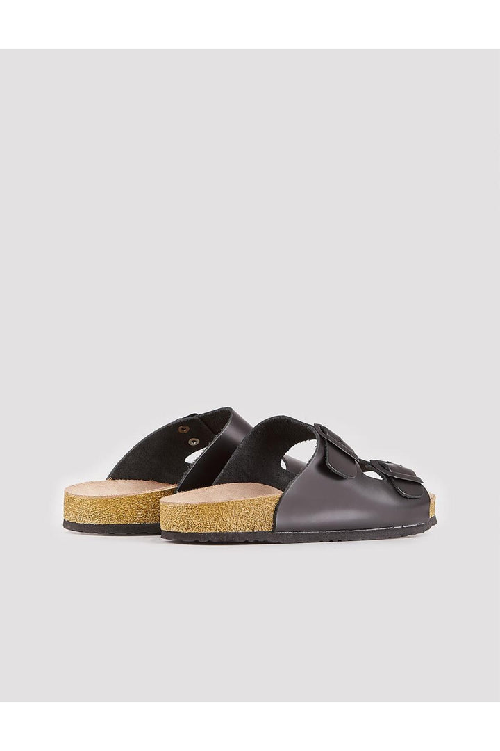 Cabani Shoes Sandales en cuir véritable noires pour femmes - Noir