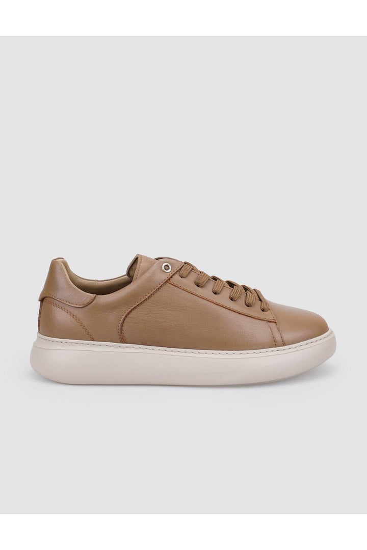 Cabani Shoes %100 Cuir véritable Chaussures de sport pour hommes en vison à lacets - Vison