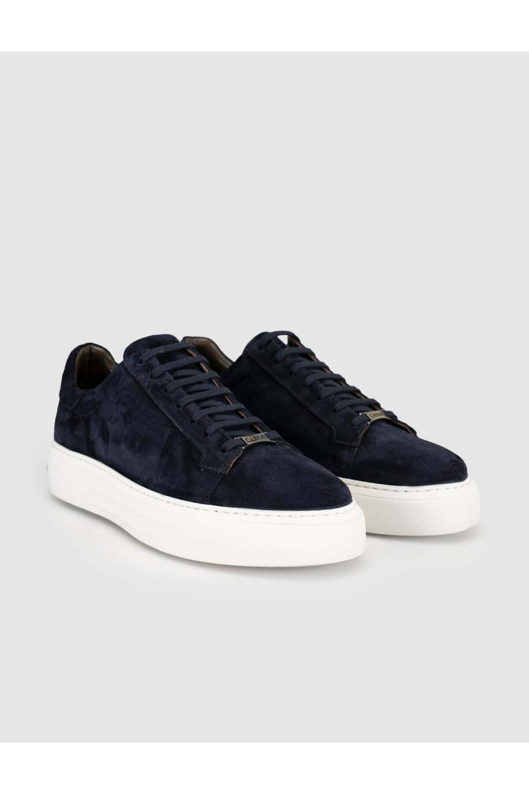 Cabani Shoes Baskets pour hommes en cuir véritable suédé bleu marine - Multicolore