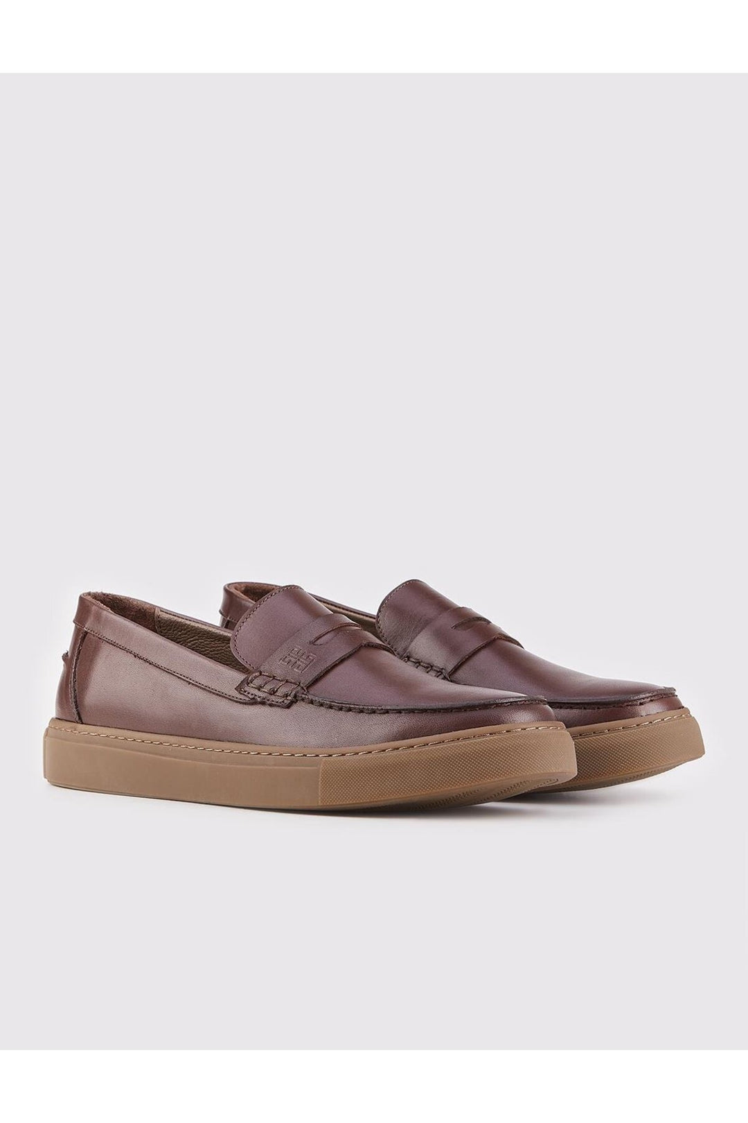 Cabani Shoes Chaussures Loafer En Cuir Véritable Marron D'hiver Pour Hommes - Multicolore