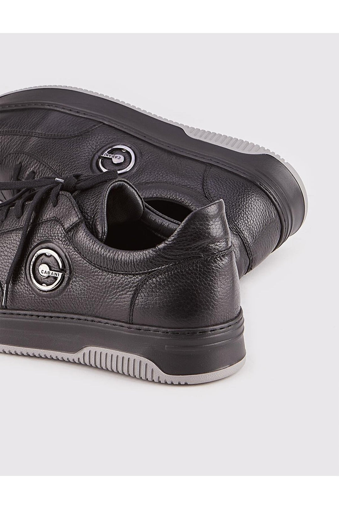 Cabani Shoes Chaussures de sport pour hommes en cuir véritable avec semelle Eva, noires et fourrées. - Noir