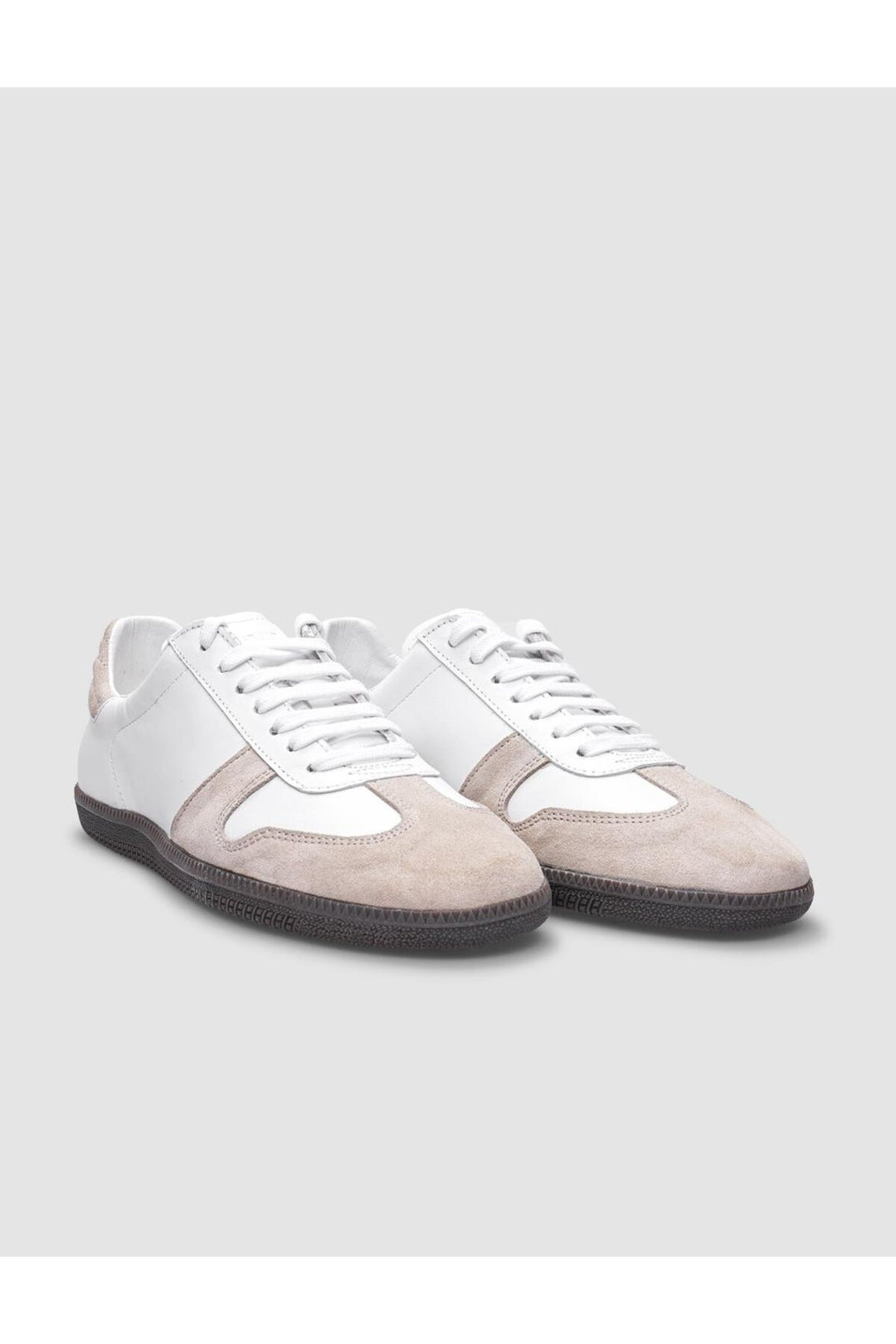 Cabani Shoes %100 Cuir véritable Baskets femme blanches-beiges à lacets - Blanc