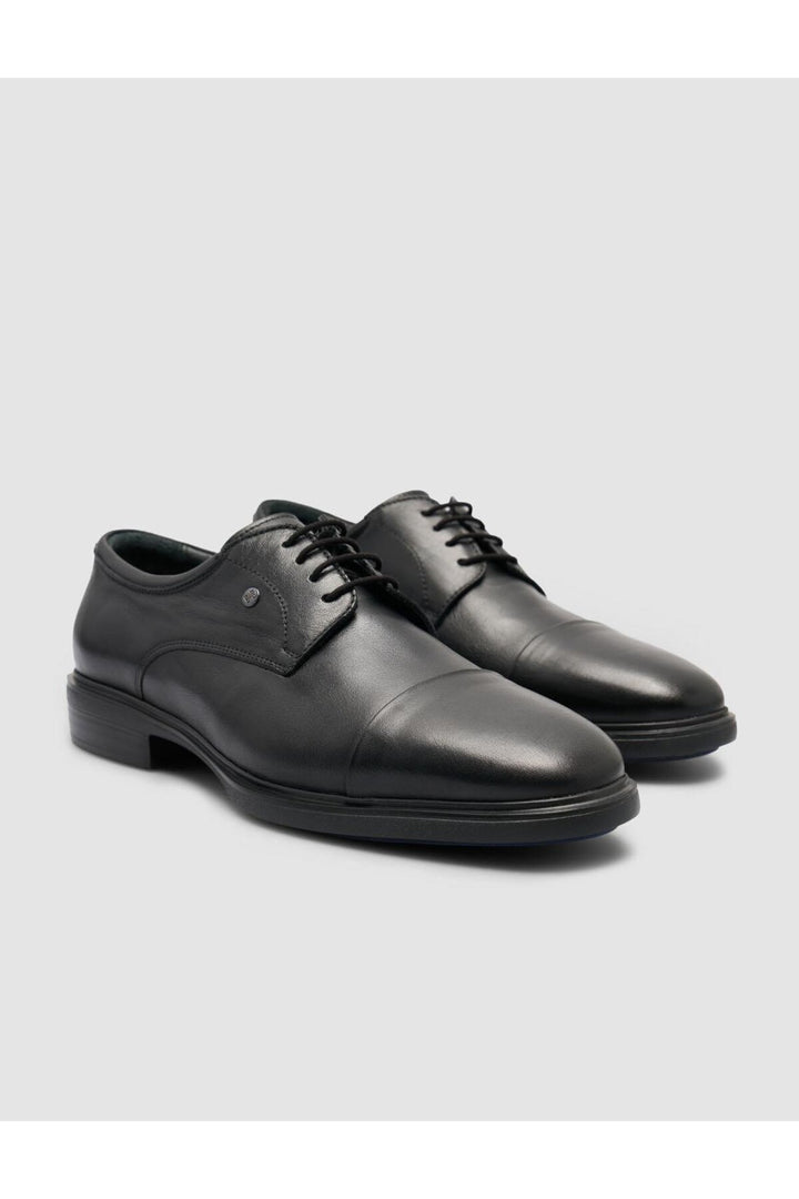 Cabani Shoes Chaussures classiques pour hommes en cuir véritable noir à bout ovale 100% - Multicolore