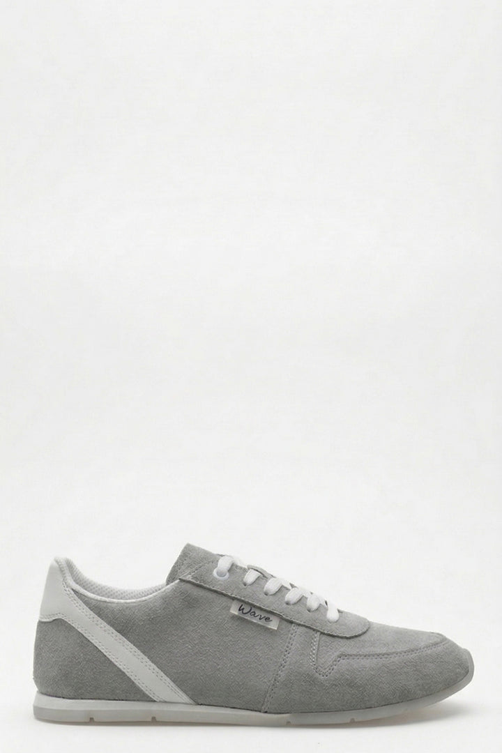 Wavelys ALESSIA Baskets en suède pour femmes chaussures de ville - Gris