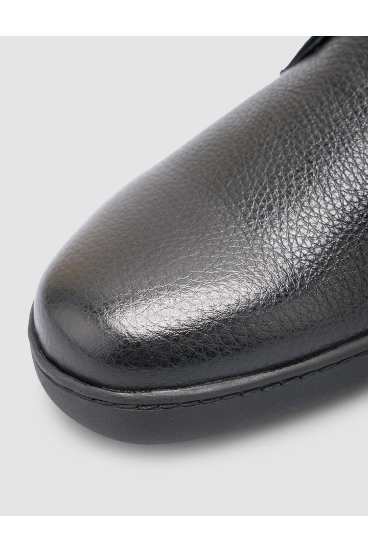 Cabani Shoes Bottines quotidiennes pour hommes en cuir véritable noir 100% - Multicolore