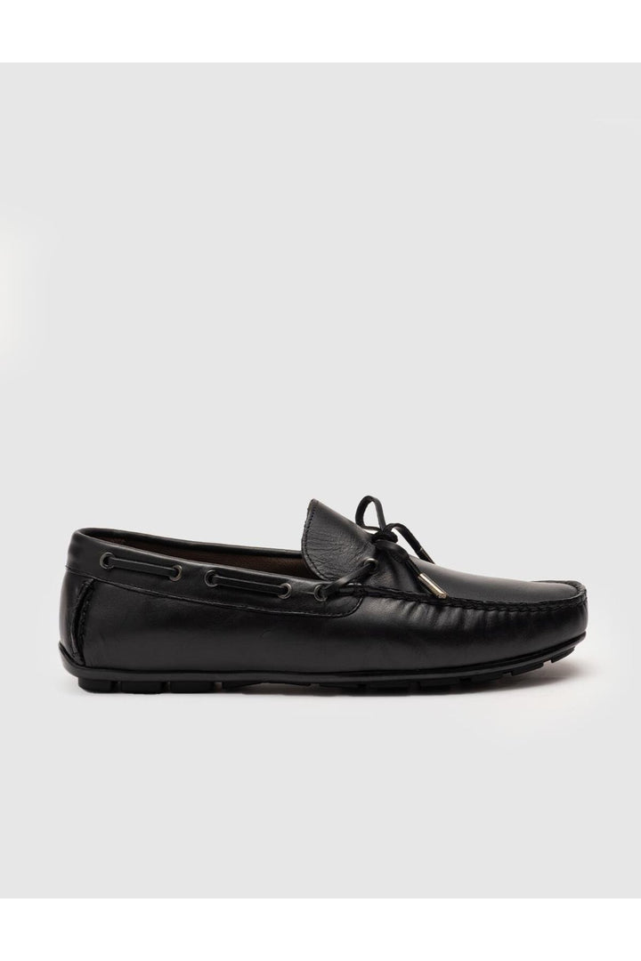 Cabani Shoes Doublure en cuir véritable noir pour homme mocassins - Noir