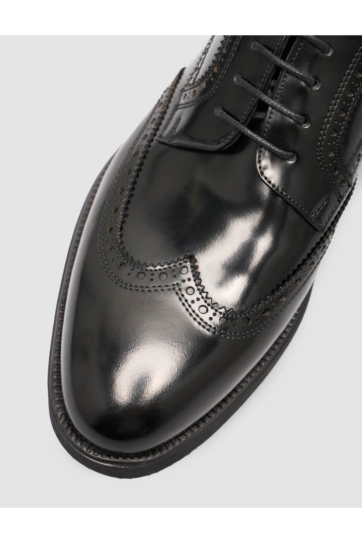 Cabani Shoes Chaussures classiques pour hommes en cuir véritable noires - Noir